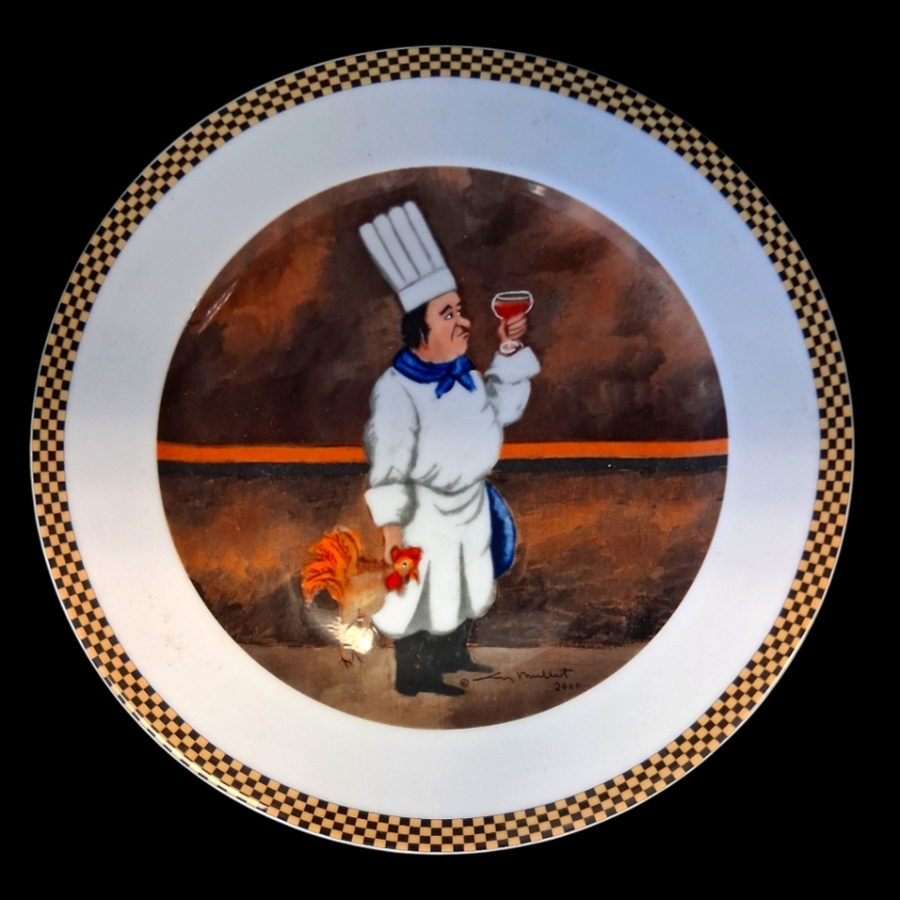 CHEF SERIES Dinner Plate Williams Sonoma Guy Buffet 2000 “Chef Christian ”